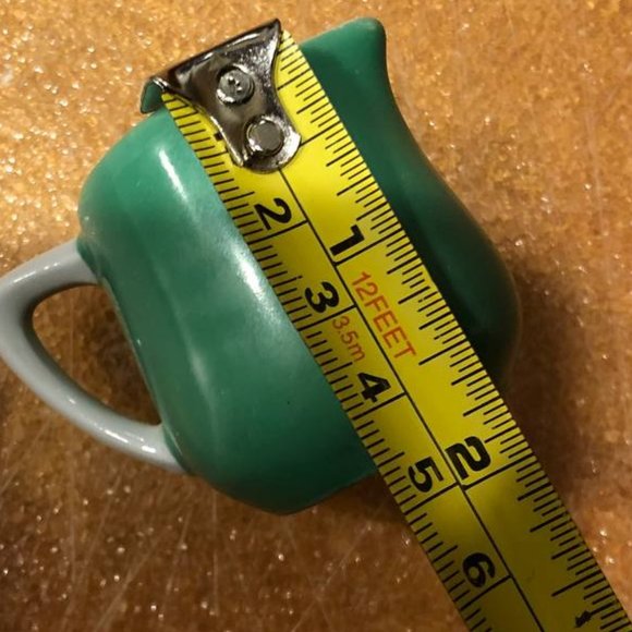 H. Beard S. A. Montreux Silver Company Rare Miniature Jug Creamer Green White - Picture 5 of 12